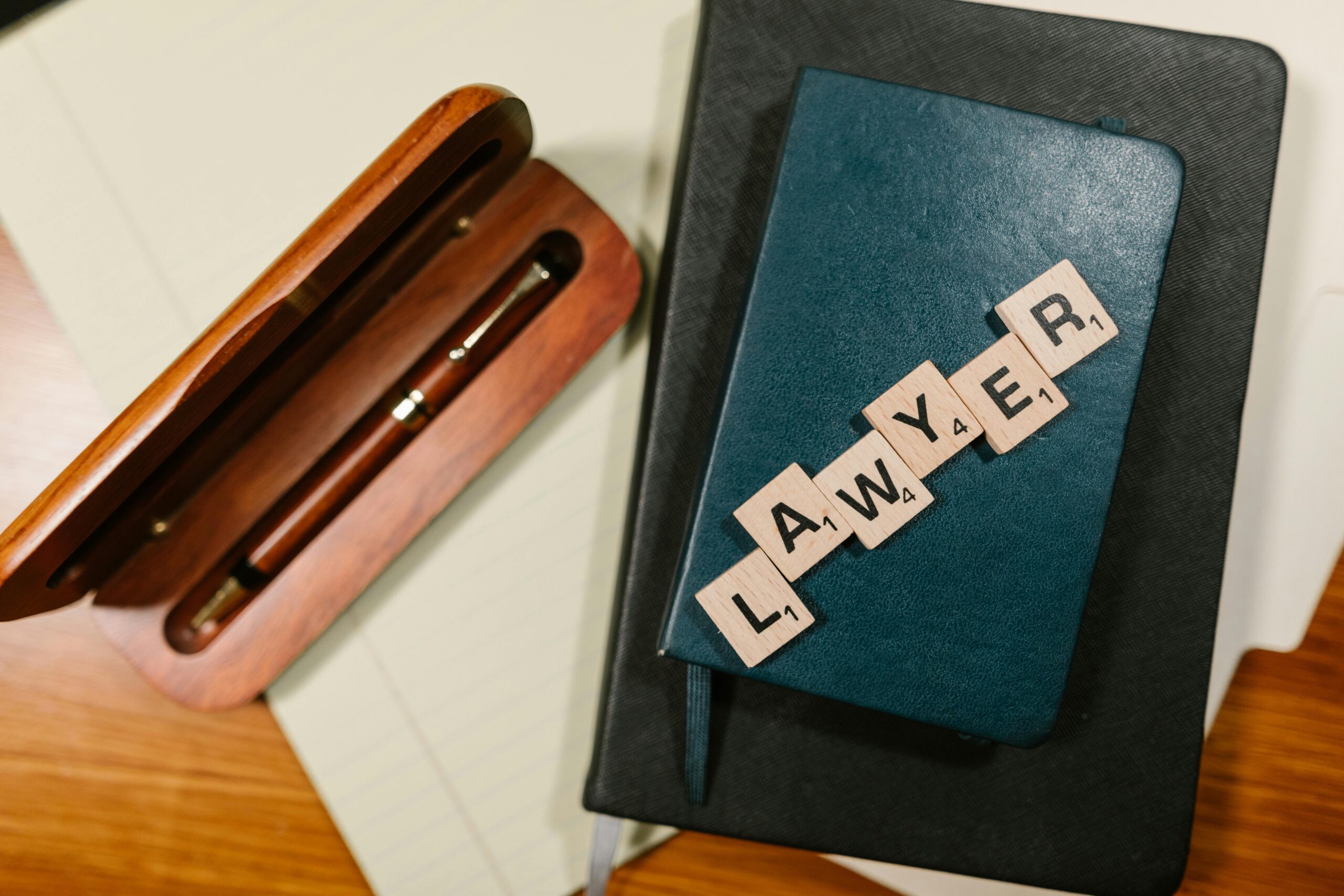 Lawyer's book and pen