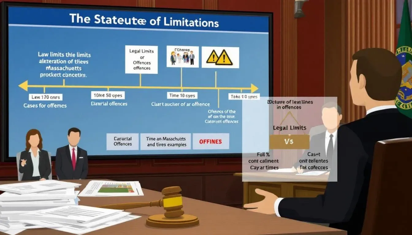 An illustration representing the concept of statute of limitations in Massachusetts.