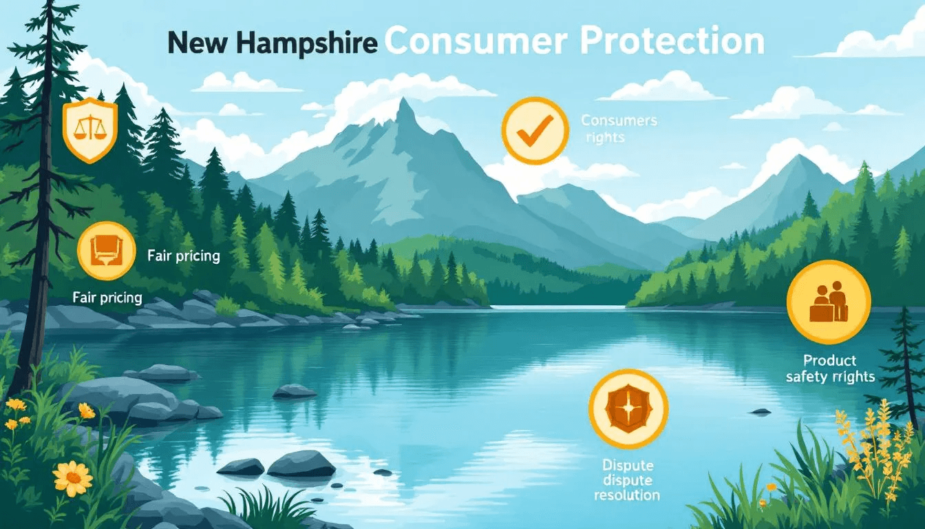 A scenic view of New Hampshire representing consumer protection.