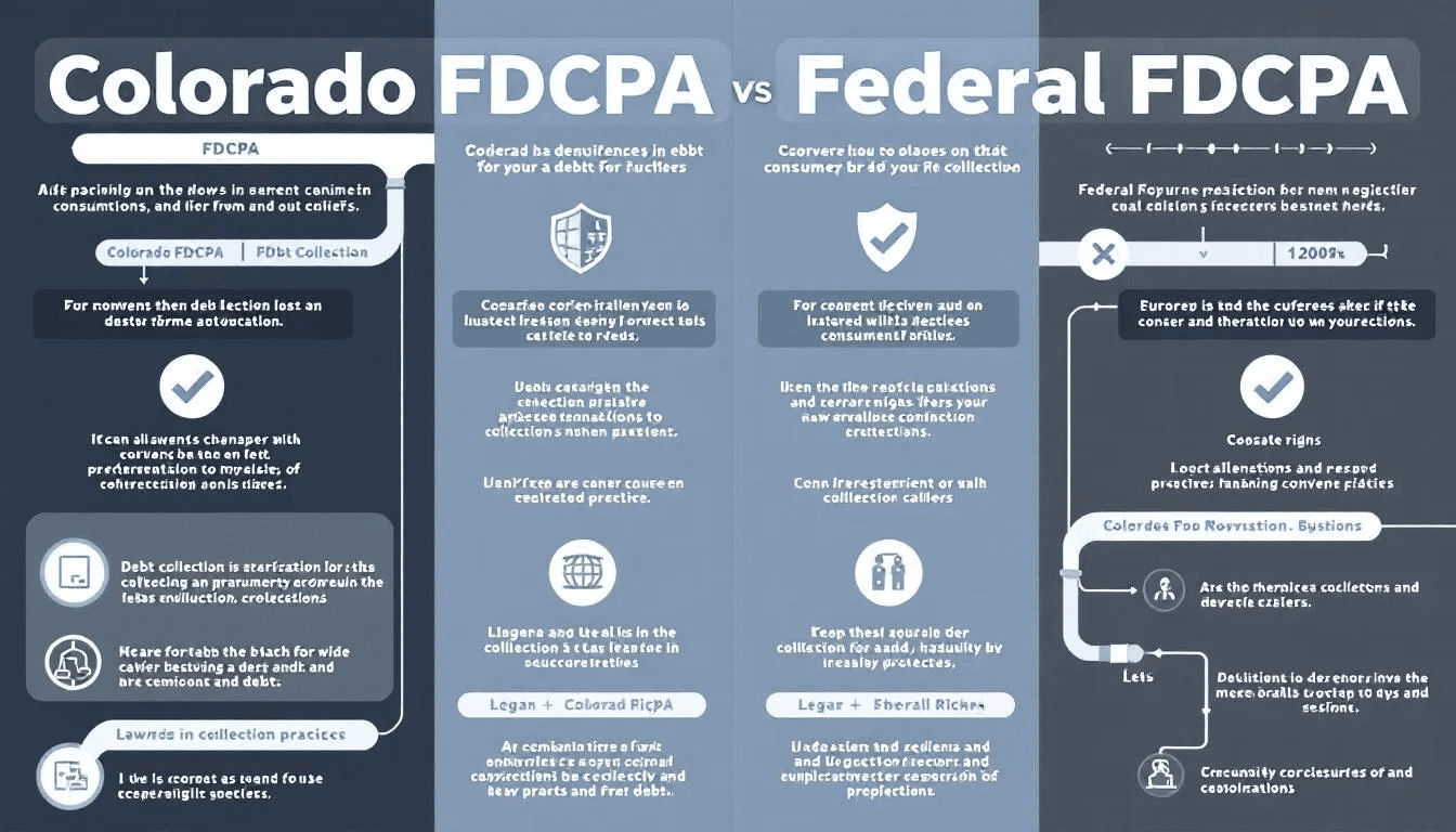 Differences between Colorado FDCPA and Federal FDCPA.