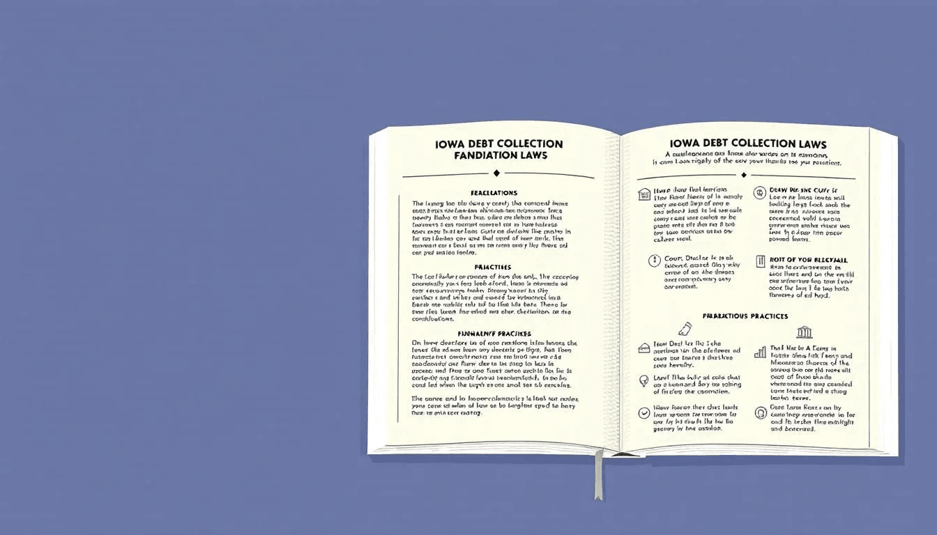 Overview of Iowa debt collection laws, illustrating the legal framework governing debt collection practices.