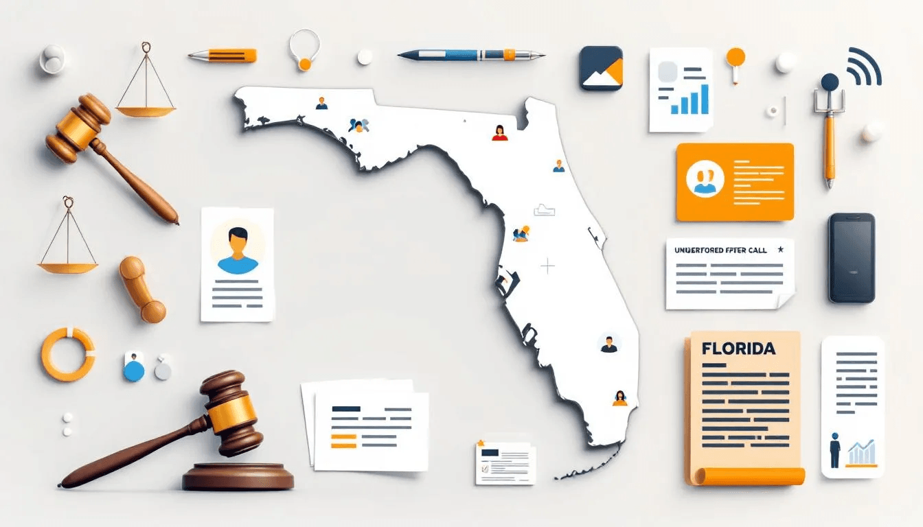 Prohibited debt collection practices in Florida depicted through a visual representation.
