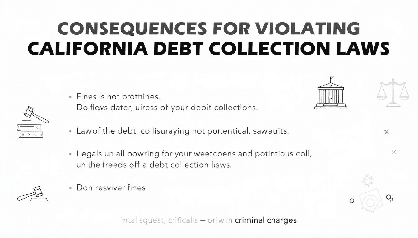 Consequences for violating California debt collection laws.