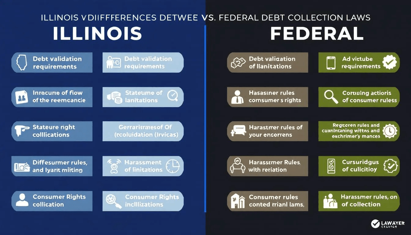 Comparison of Illinois and federal debt collection laws.