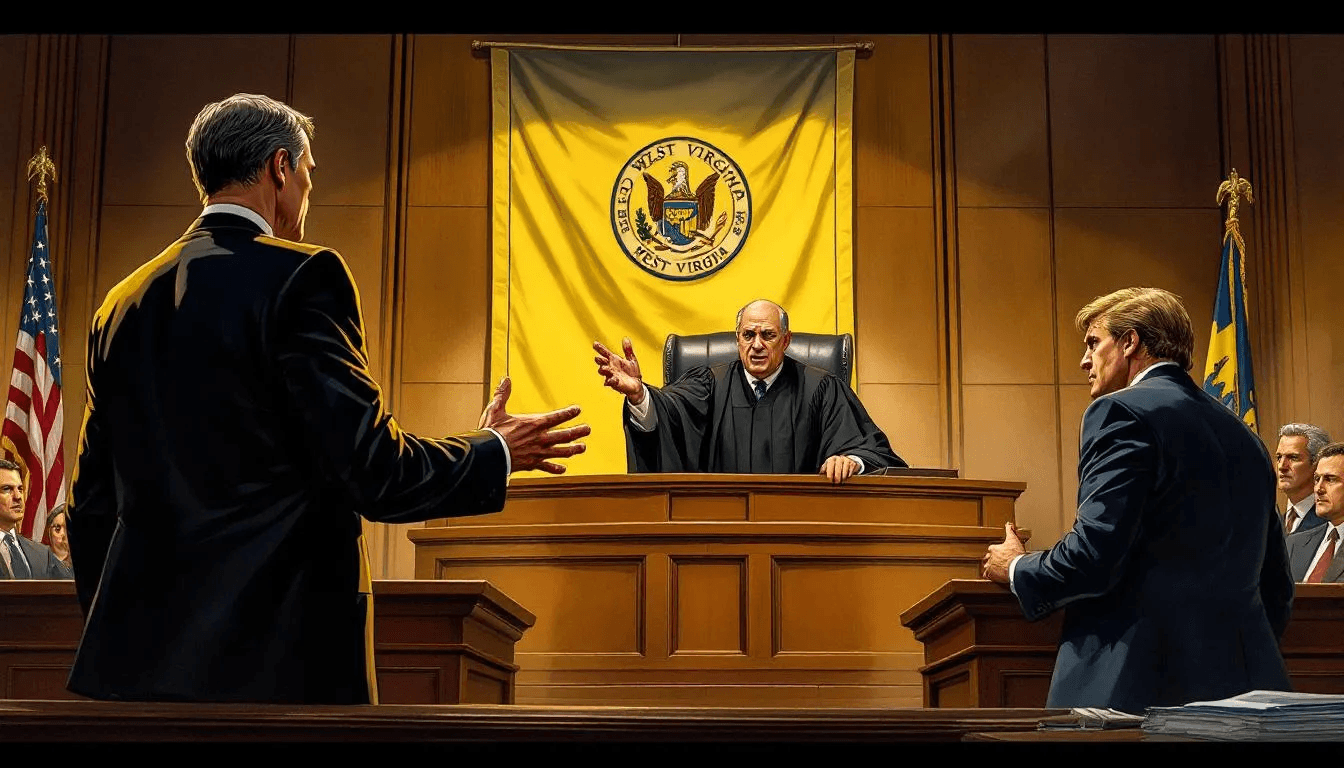 An illustration representing West Virginia debt collection regulations.