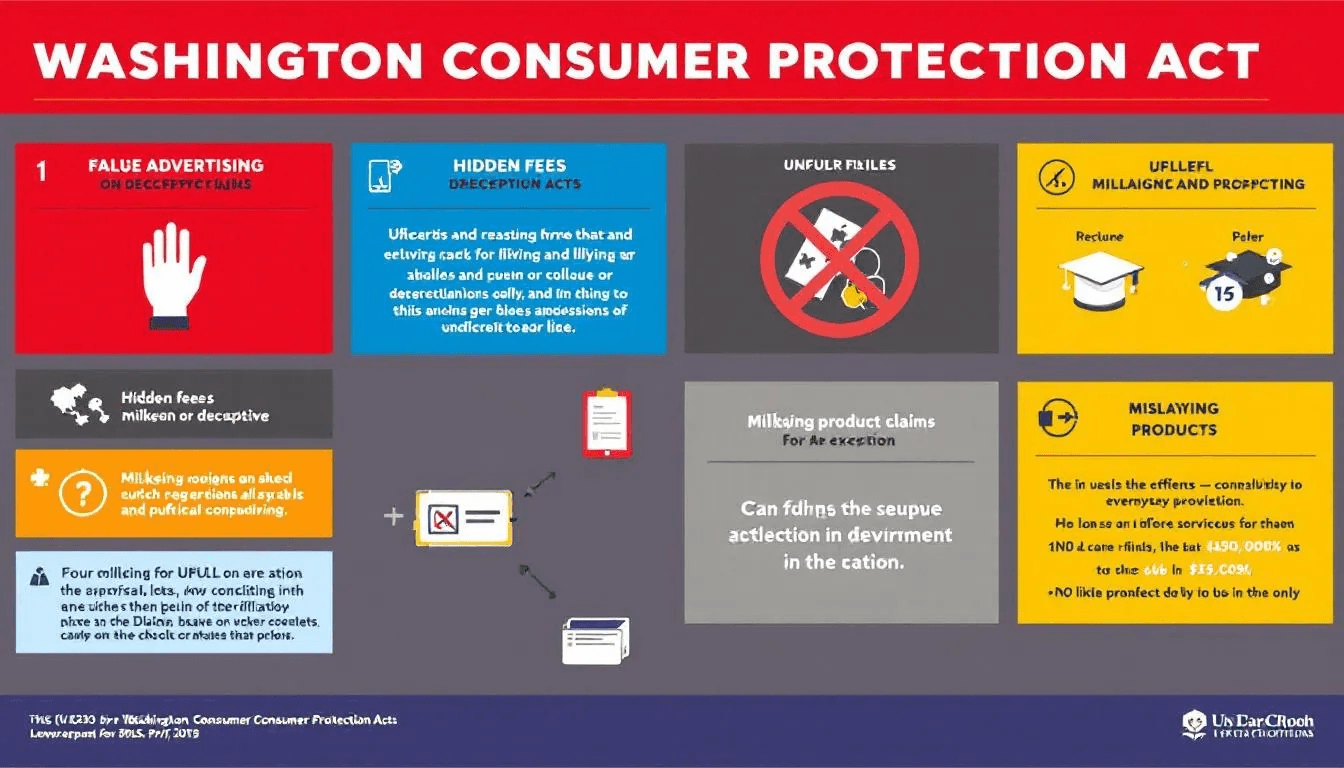 Key provisions of the Washington Consumer Protection Act, focusing on unfair or deceptive acts.