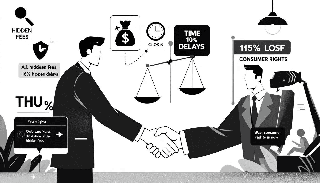 An illustration depicting unfair or deceptive business practices.