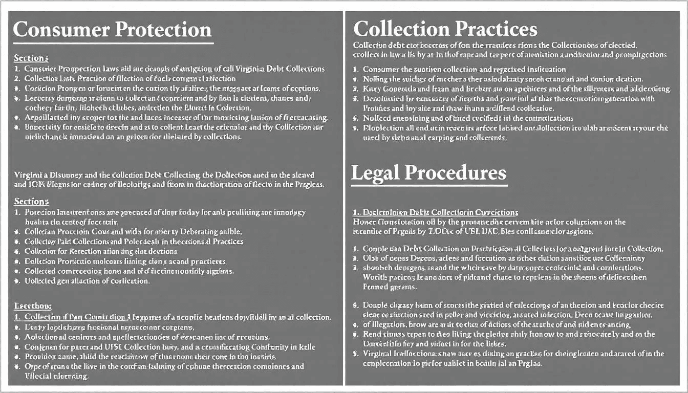 A visual representation of Virginia debt collection laws and practices.