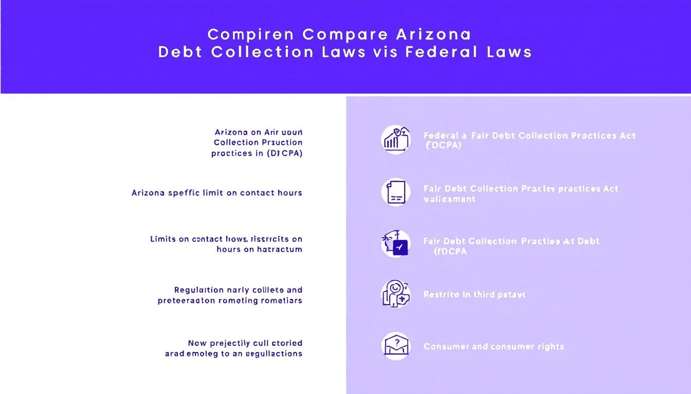 Comparison between Arizona debt collection laws and federal laws.