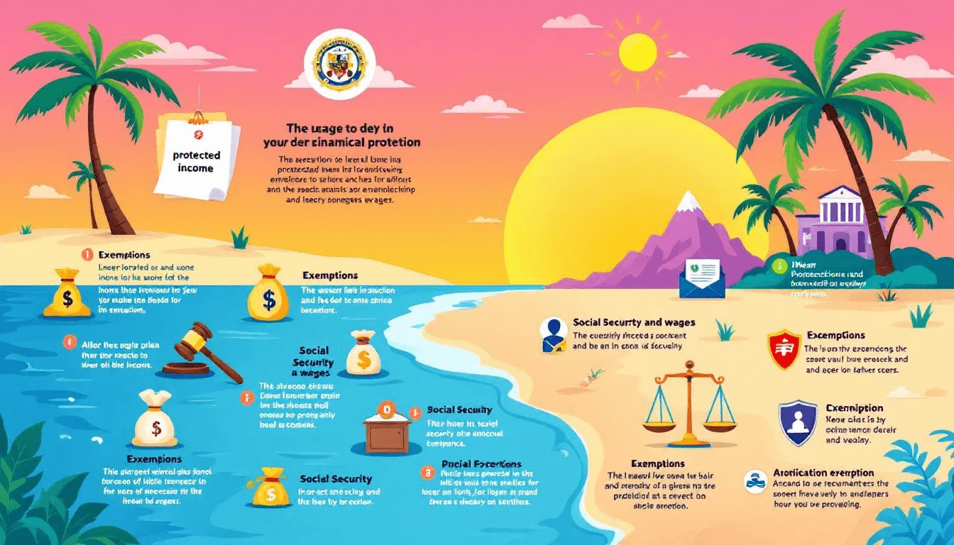 Protecting exempt income from garnishment in debt collection.