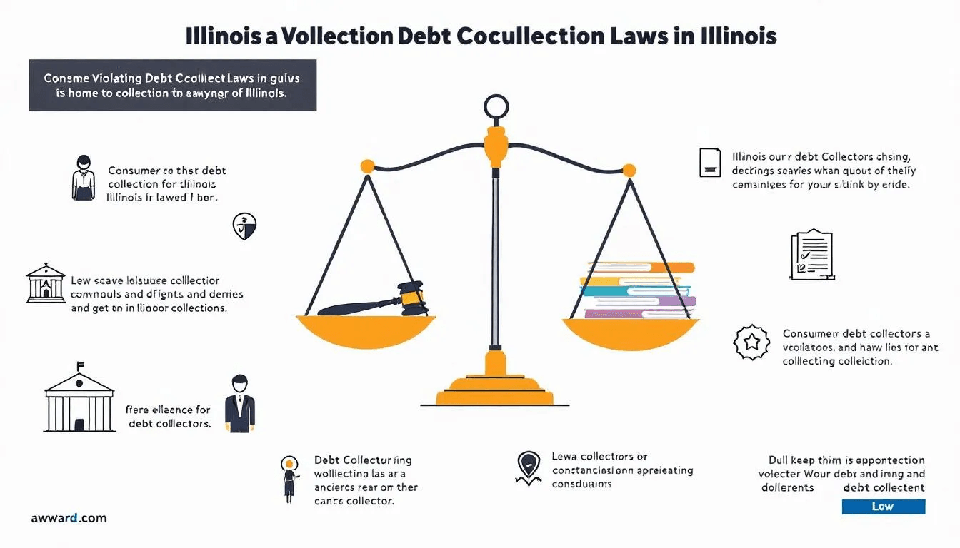 Penalties for violating Illinois debt collection laws.
