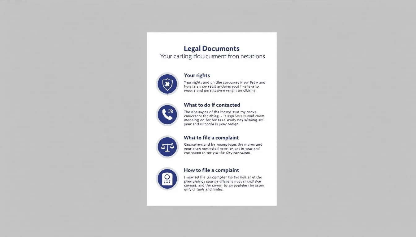 Rights and protections for consumers under debt collection laws.