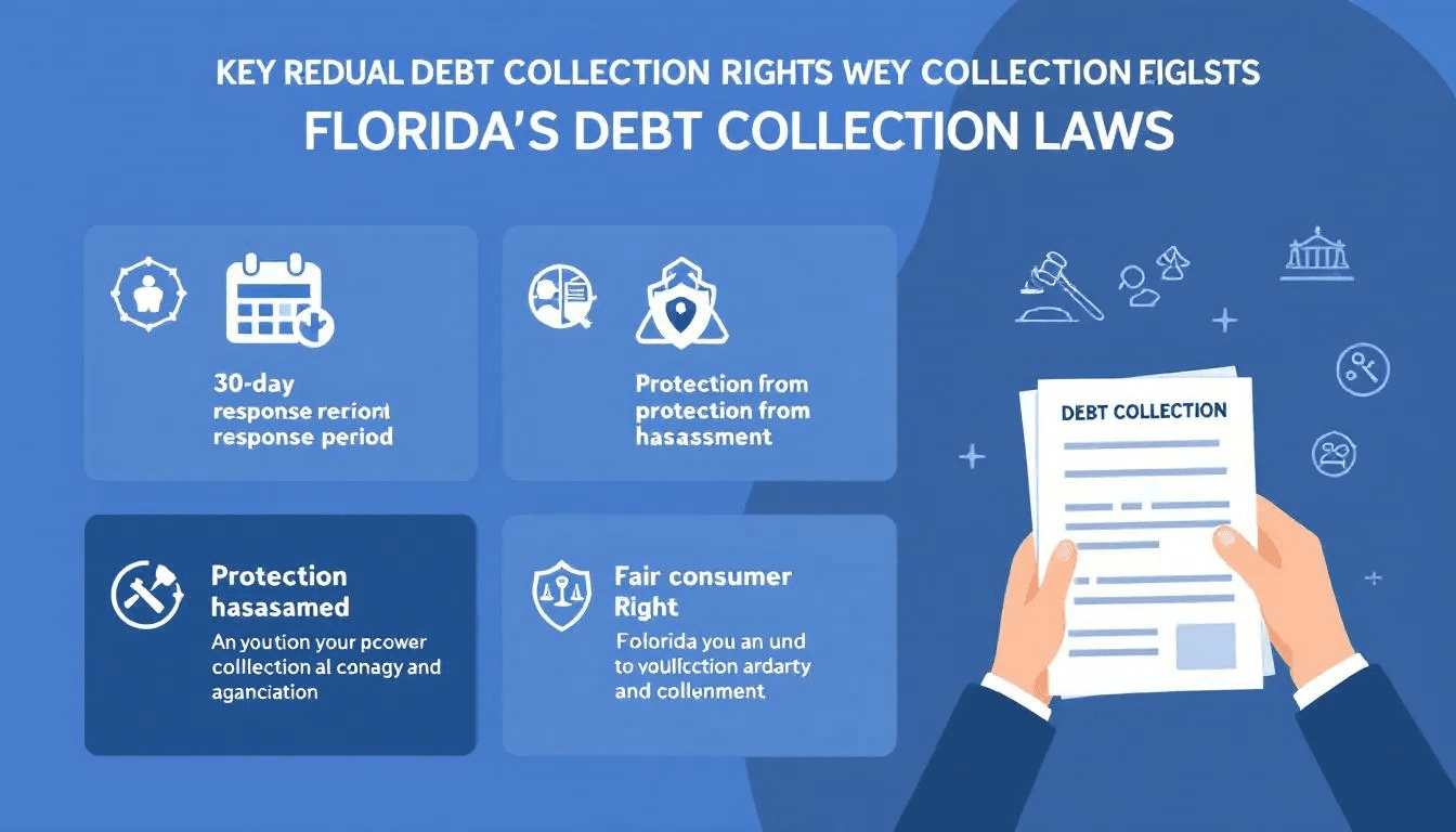 A visual guide on enforcing rights under Florida's debt collection laws.