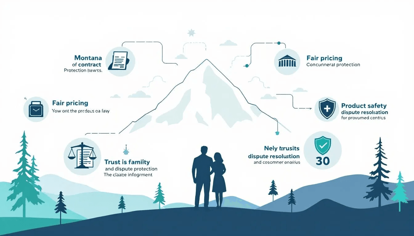 A visual representation of consumer protection laws in Montana.