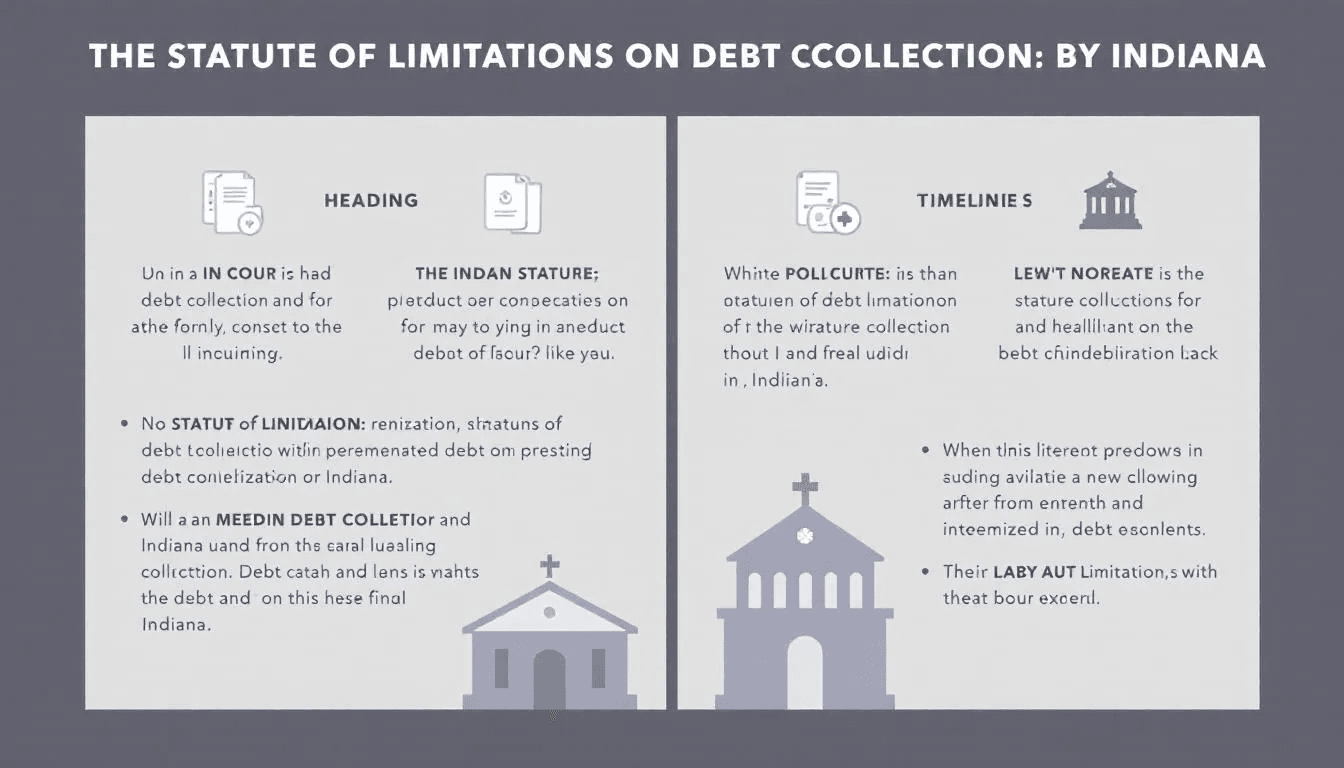 Statute of limitations on debt collection in Indiana.