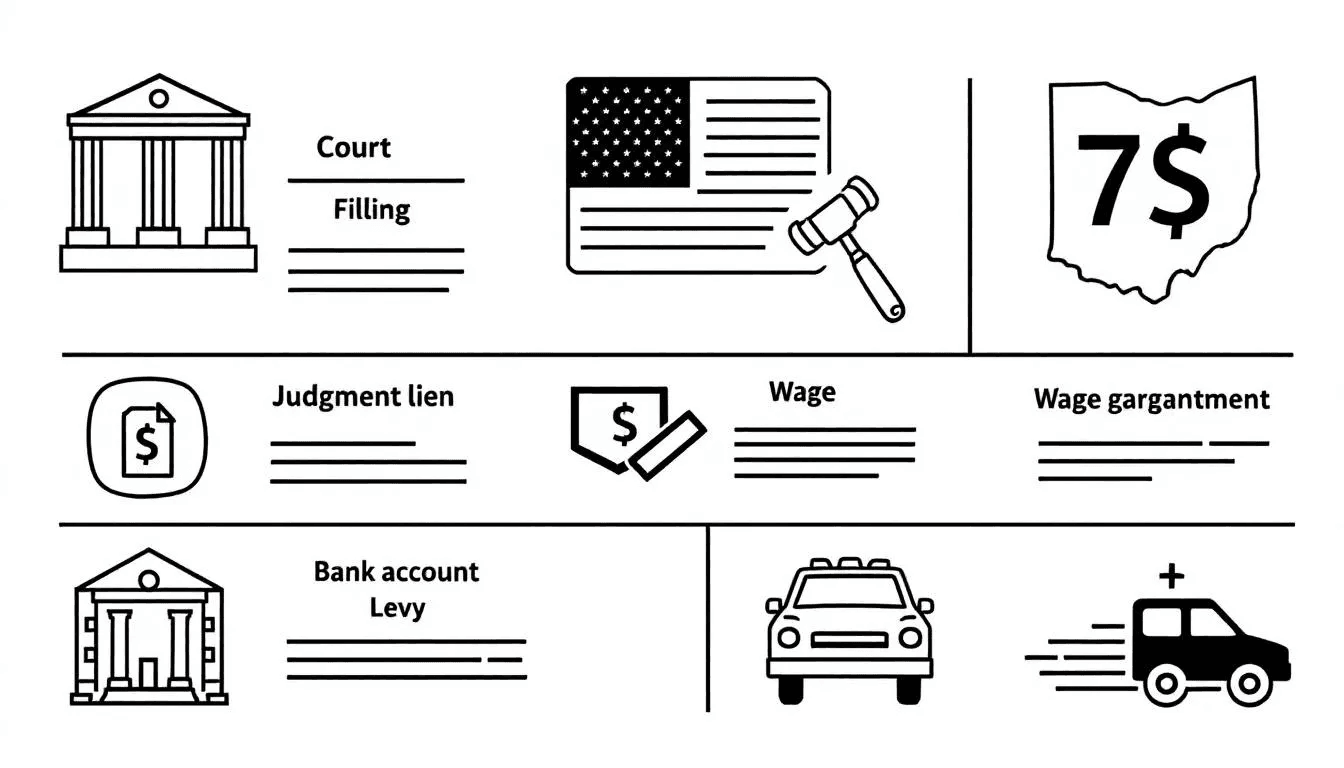 Legal actions debt collectors can take in Ohio.
