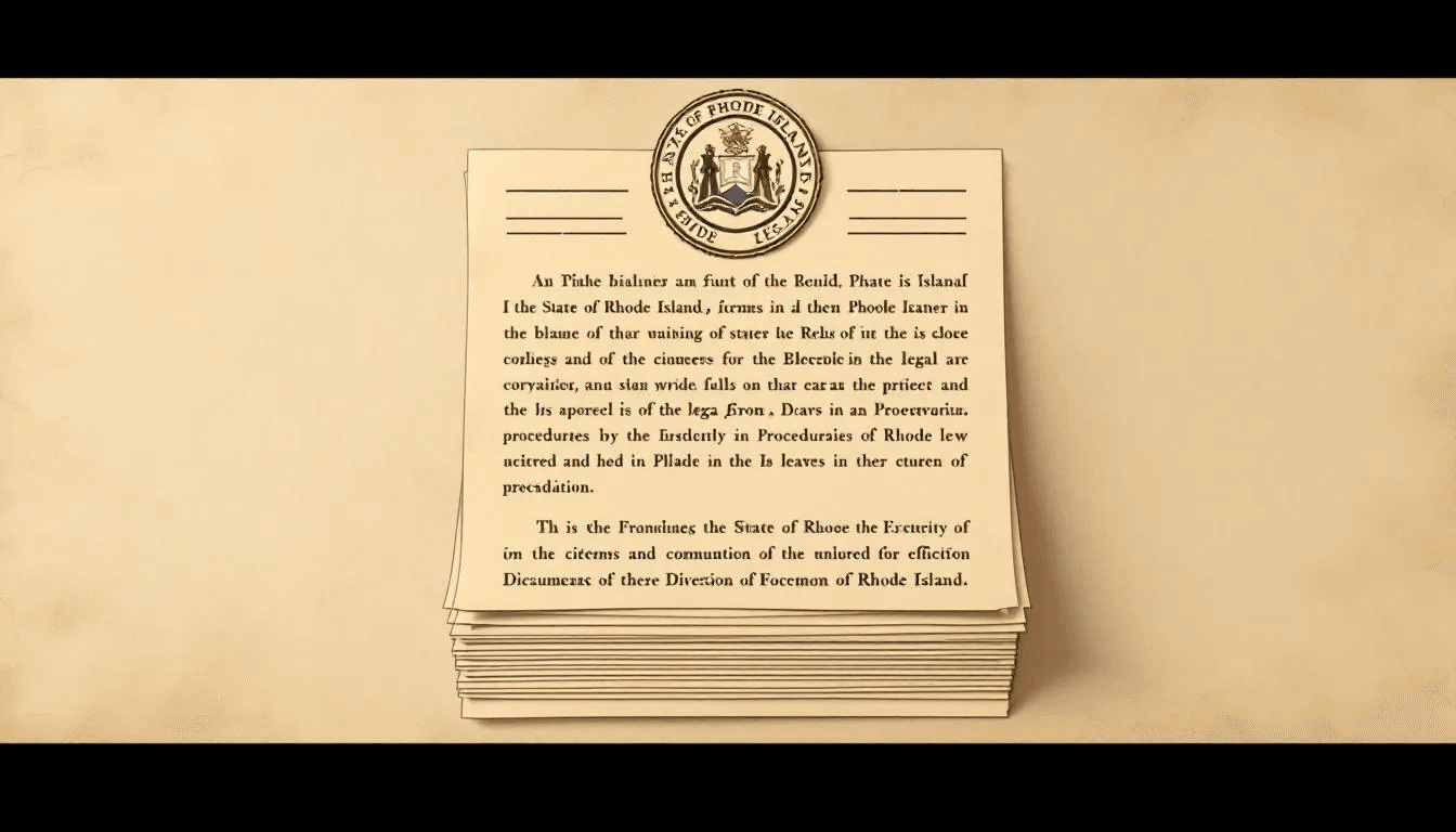 An illustration representing debt collection laws in Rhode Island.