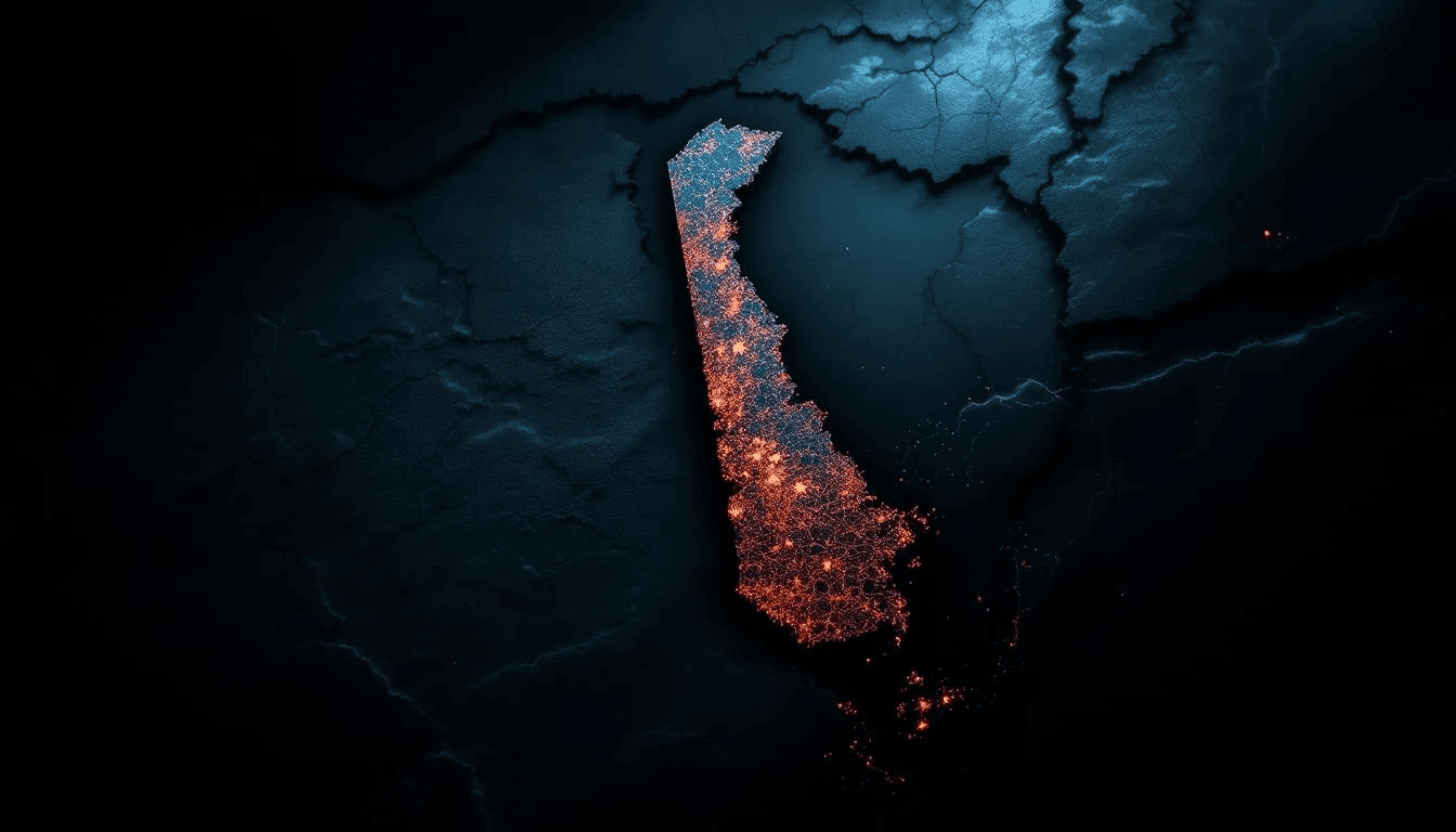 Areas served in Delaware by a debt collection law firm, showcasing a map.