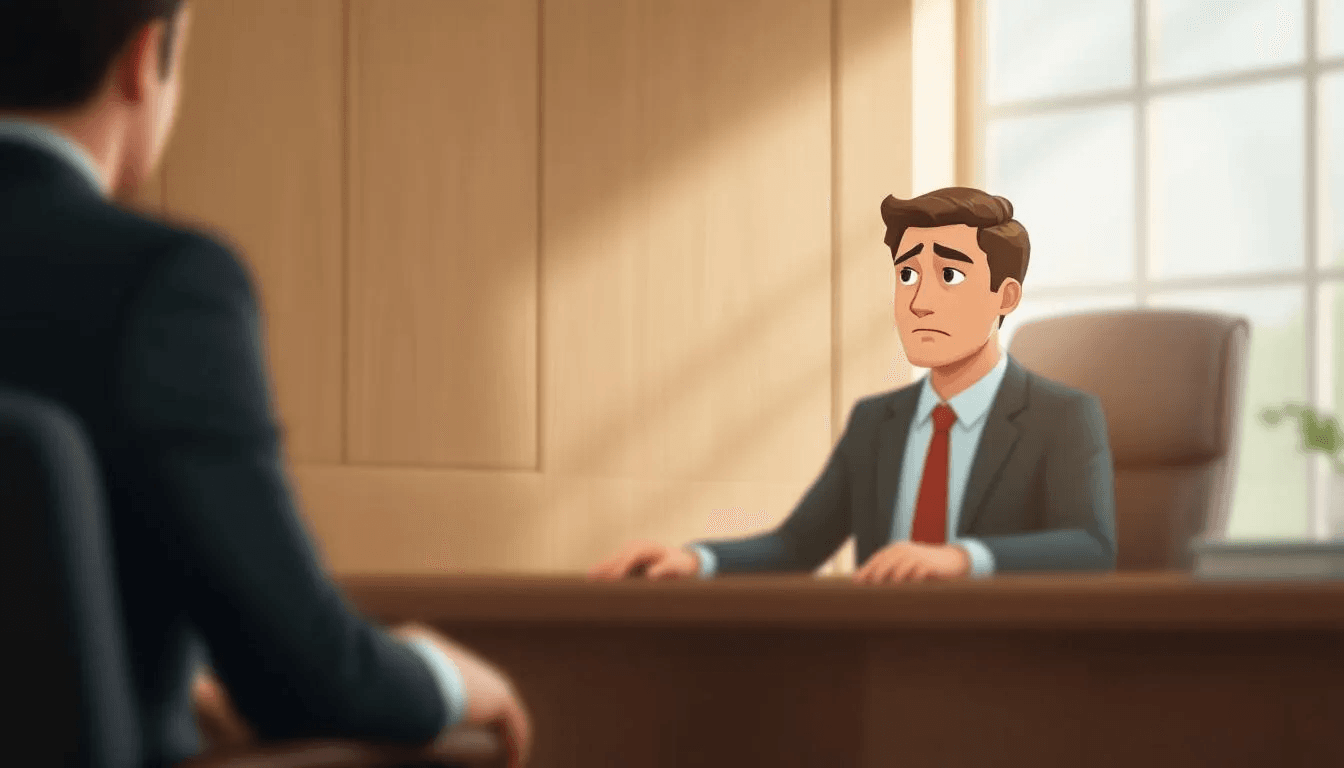 Protecting rights against unfair debt collection, featuring a blurred image of a person consulting with an attorney.