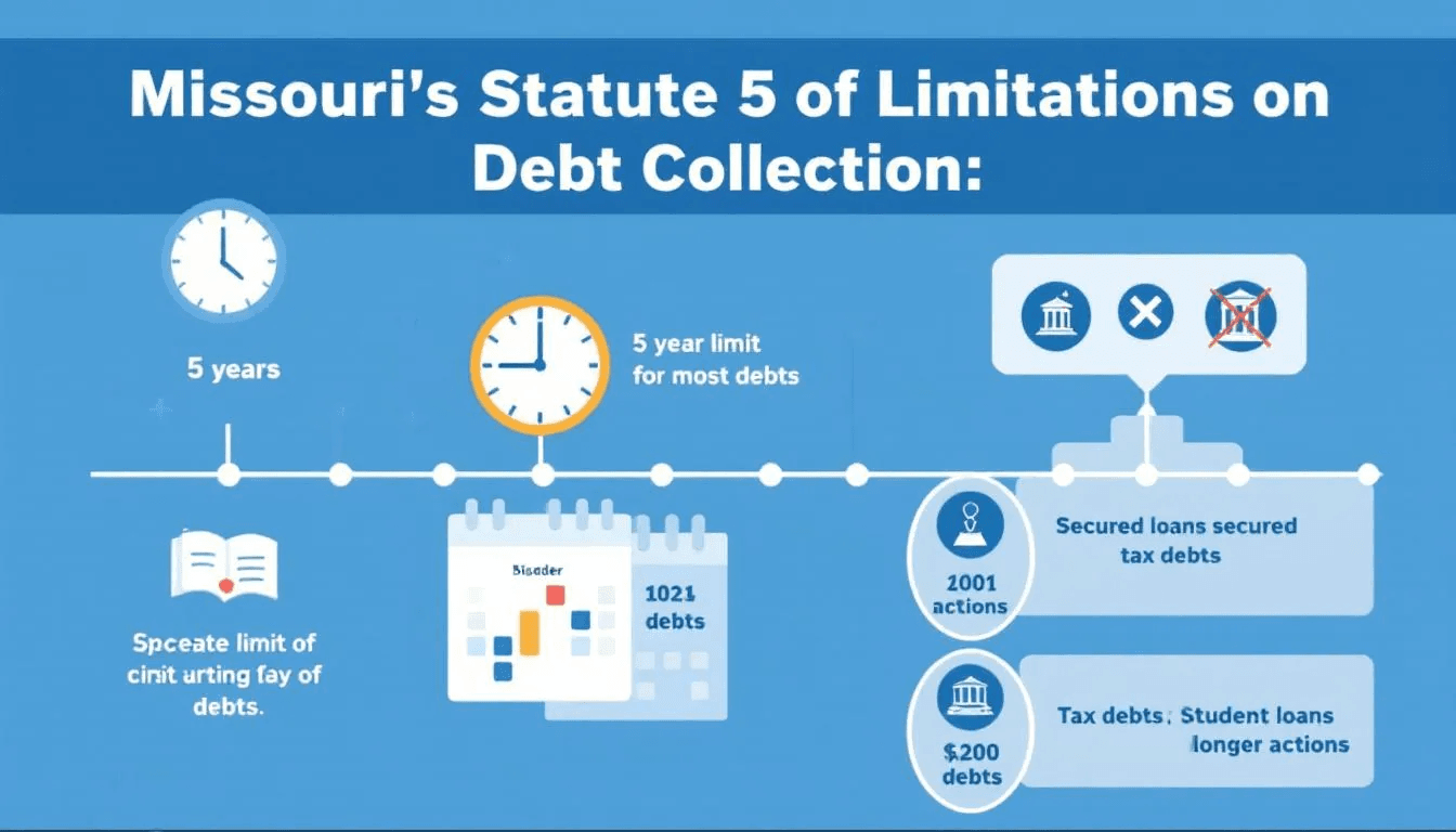 An overview of Missouri's statute of limitations on debt collection.
