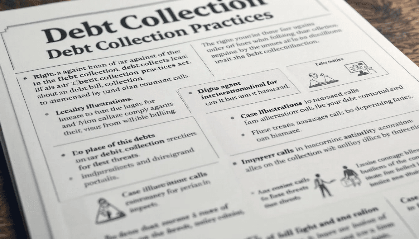 An image illustrating rights against unlawful debt collection practices.